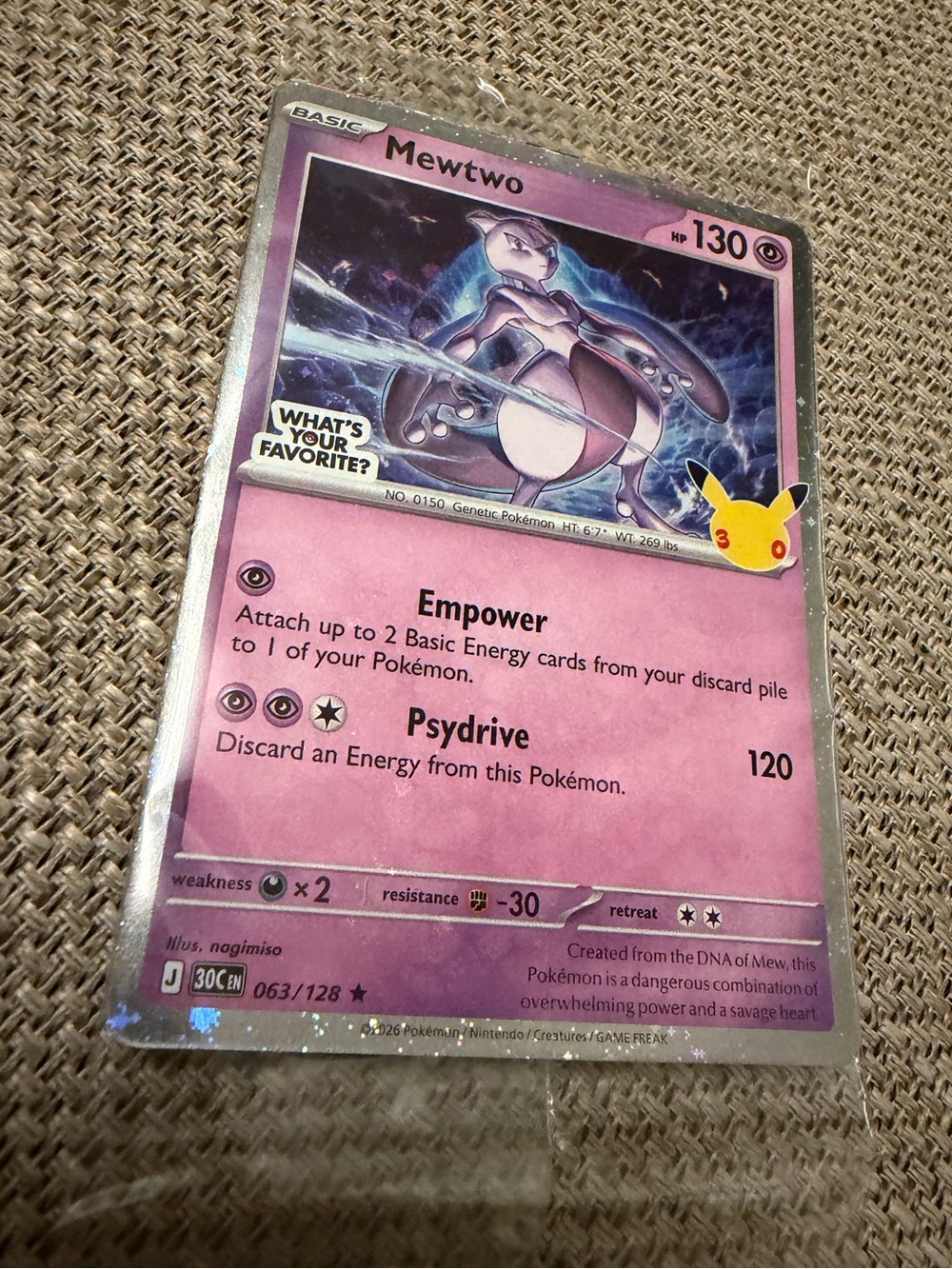 Mewtwo Promo Card